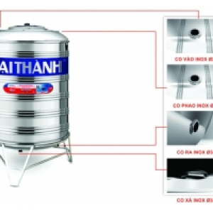 Bồn nước inox Đại Thành 1000 Đứng - SUS 304